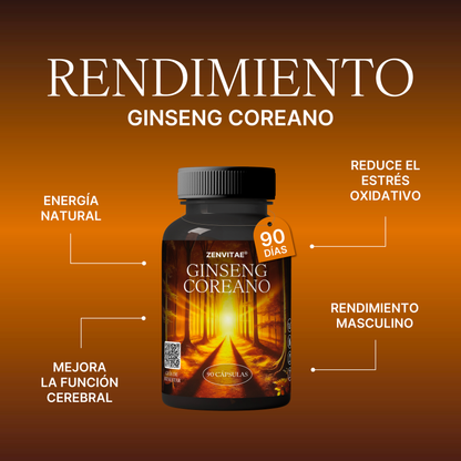 Ginseng rojo Coreano rendimiento